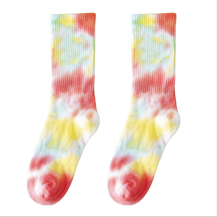 Calcetines tie-dye street trend calcetines altos calcetines de algodón