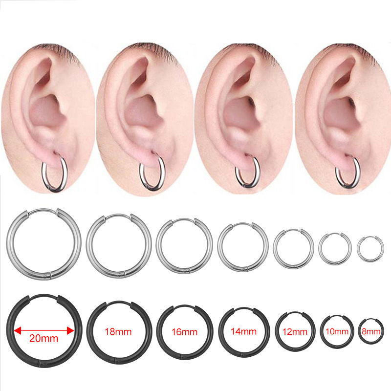 hoop earrings size chart actual size mm