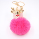 NHZUG2139310-Rose-red-Golden-keychain