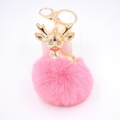 NHZUG2139313-Deep-pink-Golden-keychain