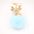 NHZUG2139320-Light-blue-Golden-keychain