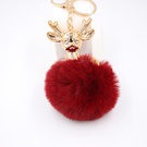 NHZUG2139323-Wine-red-Golden-keychain