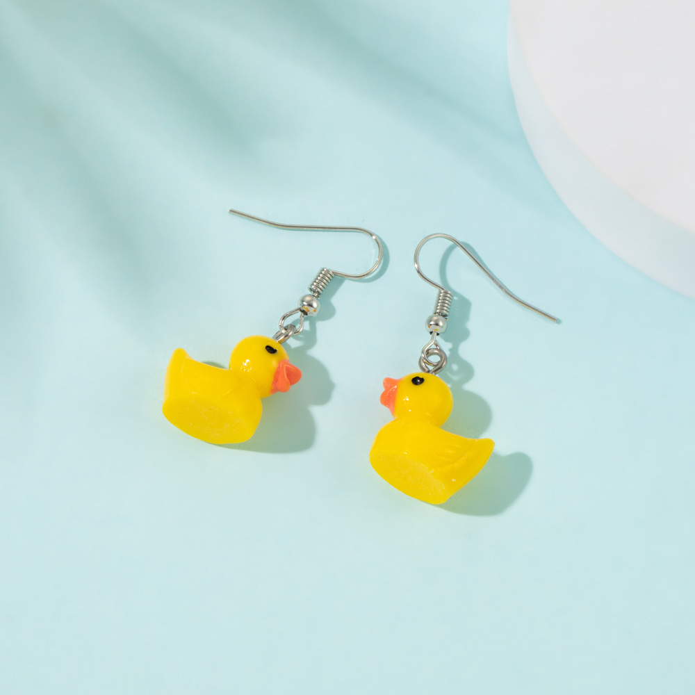 Nuevos aretes de pato pequeño de dibujos animados lindo personalidad simple conjunto de aretes de pato amarillo y blanco NHYIA467254 Nuevos aretes de pato pequeño de dibujos animados lindo personalidad simple conjunto de aretes de pato amarillo y blanco NHYIA467254
