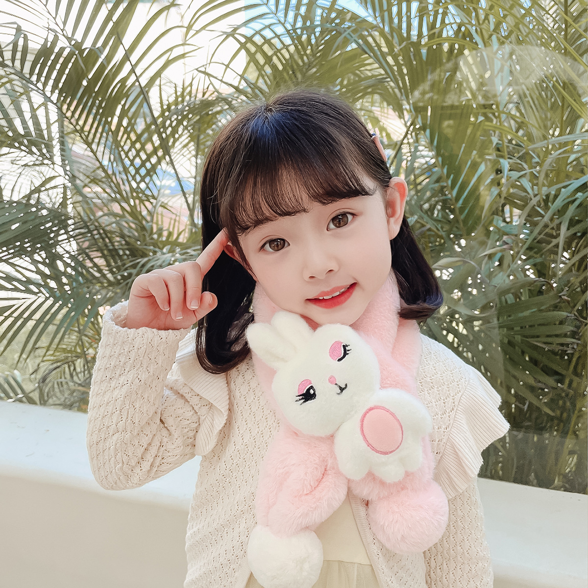 Otoño e invierno nueva bufanda de conejo de moda coreana para NHTQ564509