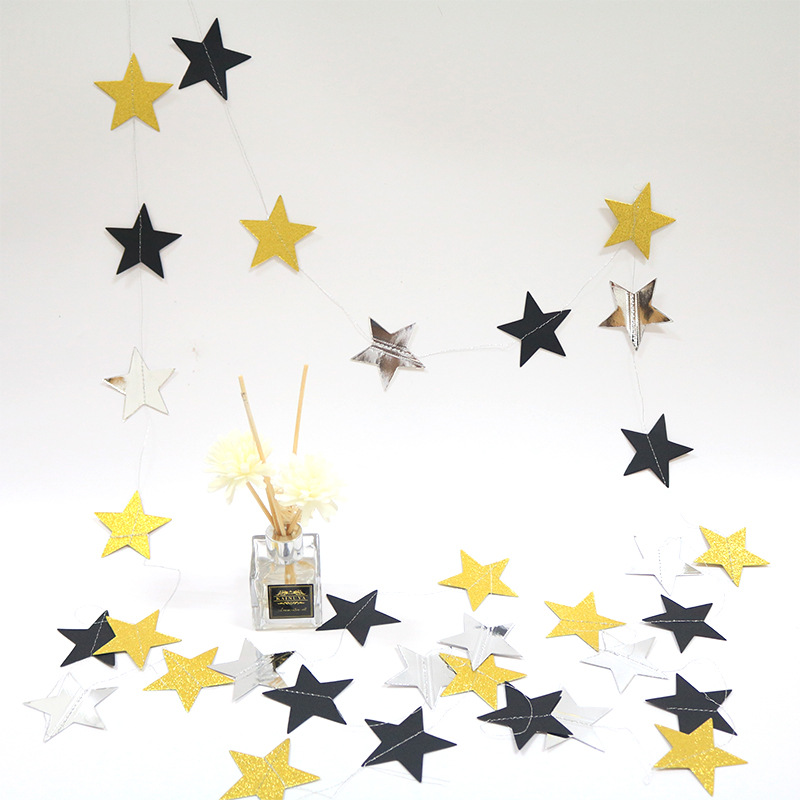 wholesale cumpleaños 4 metros decoración de guirnalda de estrella de cinco puntas  NHAH389951
