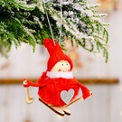 NHHB1837125-Pompom-doll-skiing-small-hanging-red