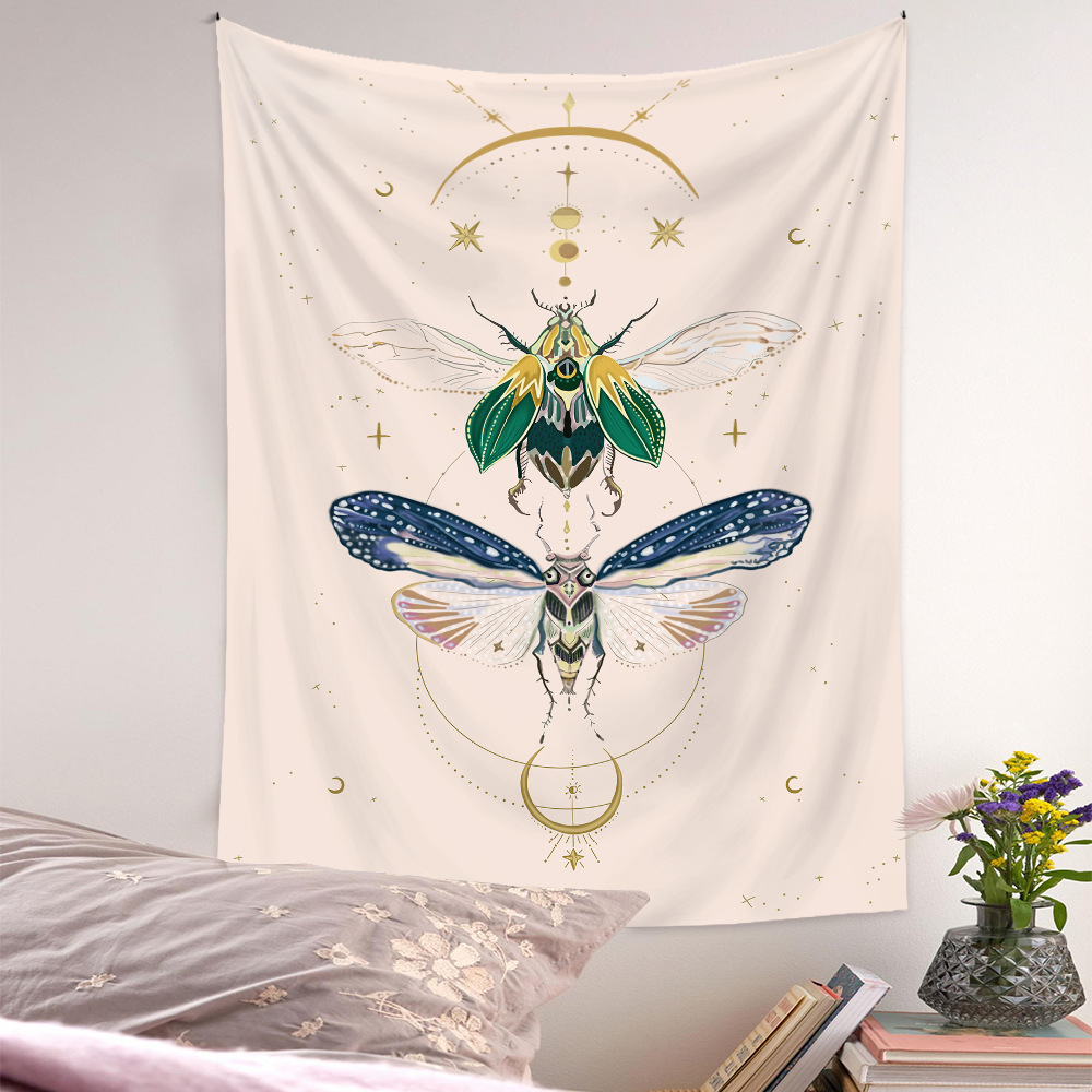 decoración de la sala de impresión de insectos bohemios tela colgante al por mayor  NHQYE430089