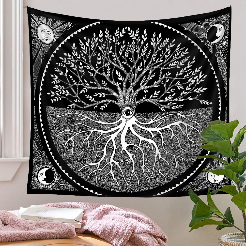 Tapiz decorativo de fondo de ojo de árbol de la vida bohemio al por mayor  NHQYE430098