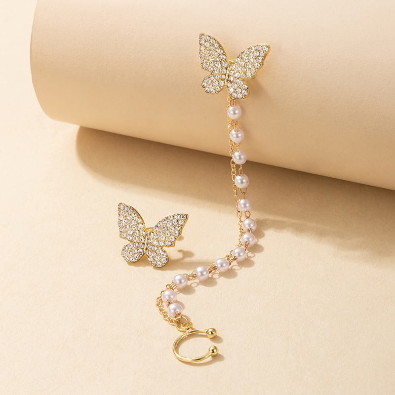 2021 moda joyería personalizada pendientes de mariposa pendientes de perlas NHGY436131