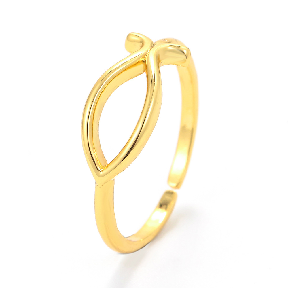 Joyería brillante anillo de apertura ajustable pequeño pez corazón anillo de dedo accesorios de joyería transfronteriza punto al por mayor NHWG435985