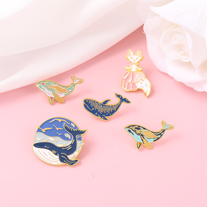 Broche de aleación de peces grandes de la serie oceánica linda de dibujos animados NHQQQ675842 Broche de aleación de peces grandes de la serie oceánica linda de dibujos animados NHQQQ675842