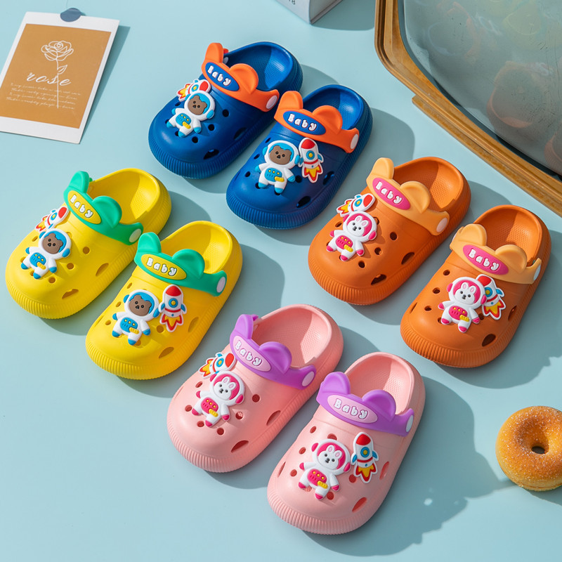 Niños Casual Dibujos Animados Punta Redonda Pantuflas Crocs